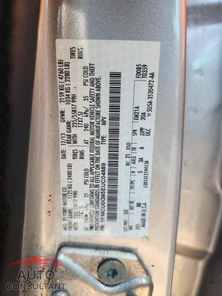 FORD ESCAPE 2014 - 1FMCU0G95EUC04889