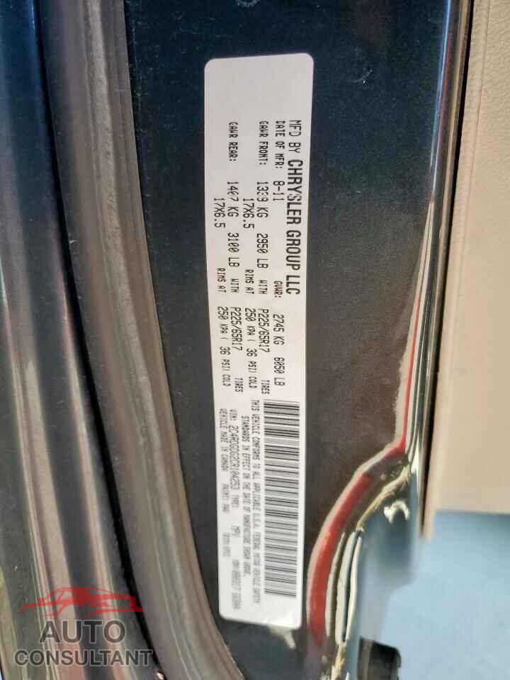 DODGE CARAVAN 2012 - 2C4RDGDG2CR104253