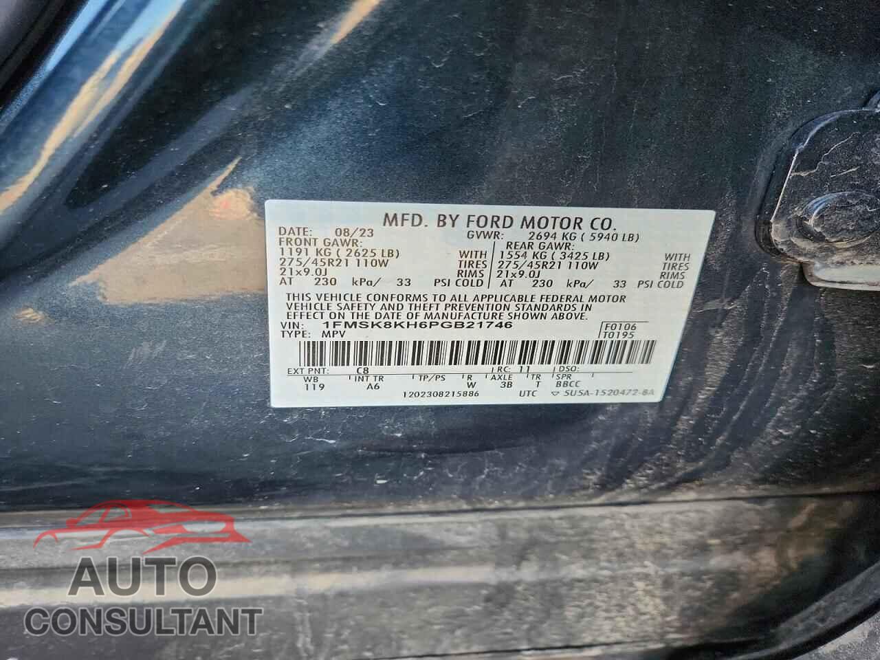 FORD EXPLORER 2023 - 1FMSK8KH6PGB21746