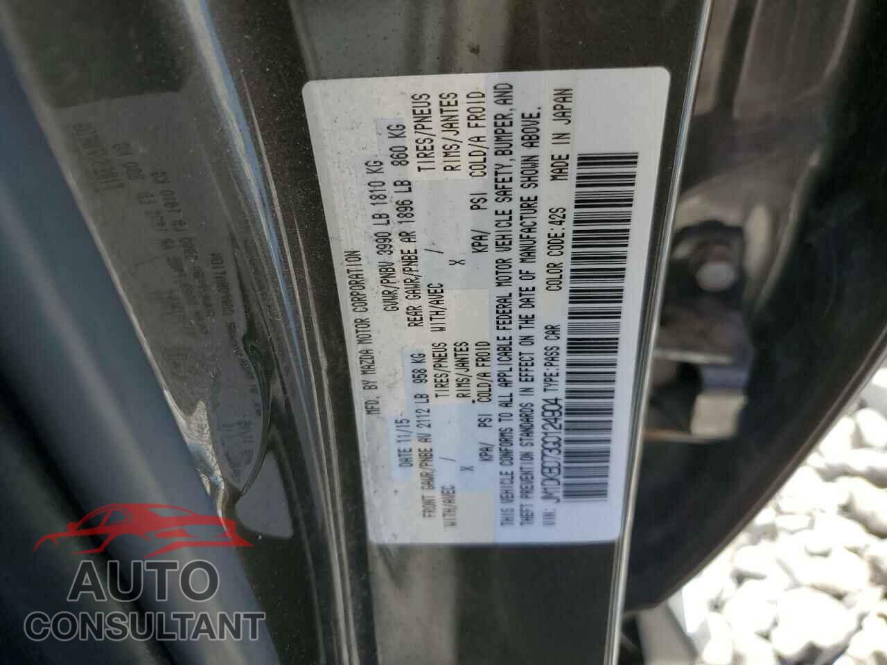 MAZDA CX-3 2016 - JM1DKBD73G0124904