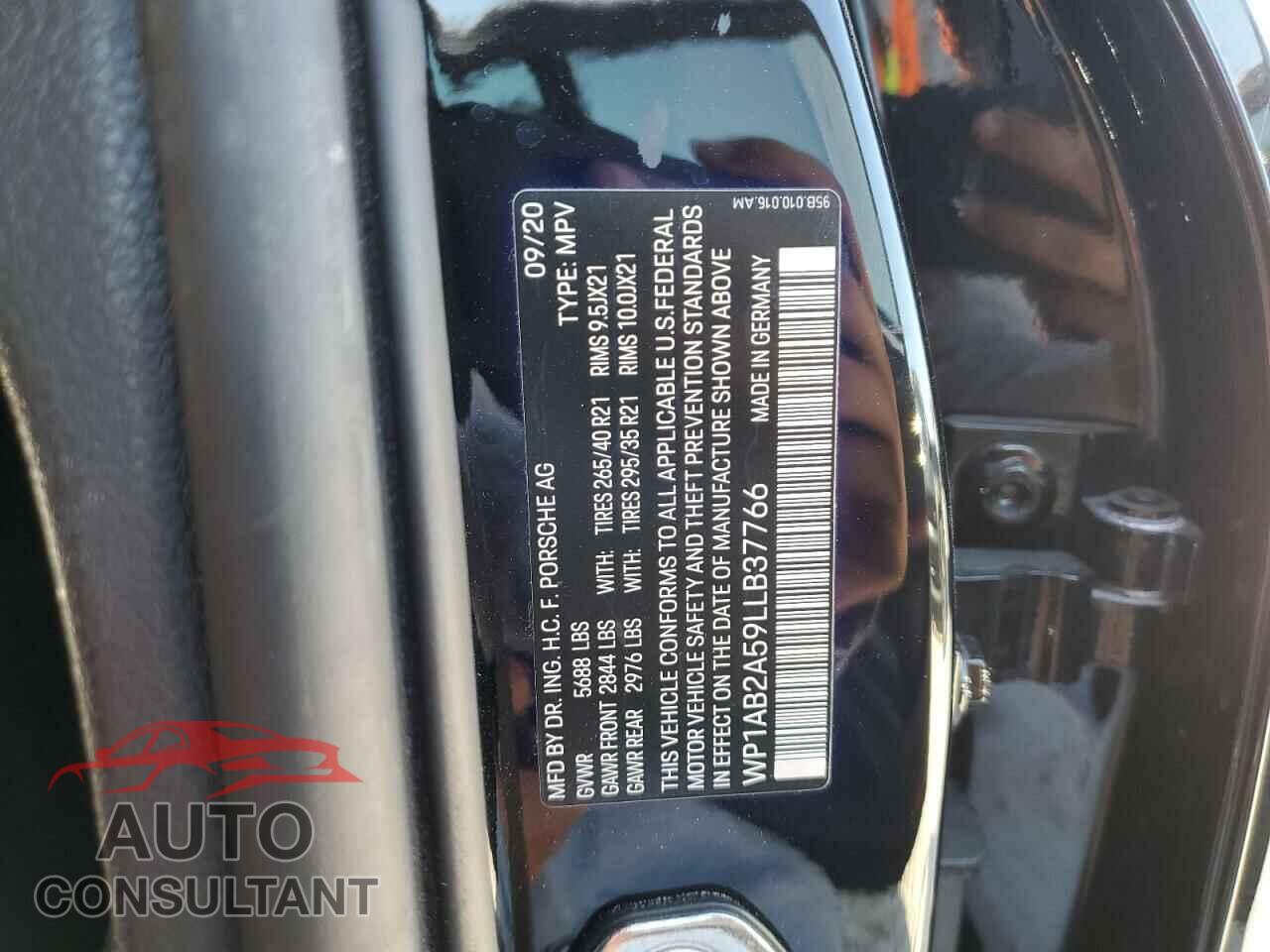 PORSCHE MACAN 2020 - WP1AB2A59LLB37766