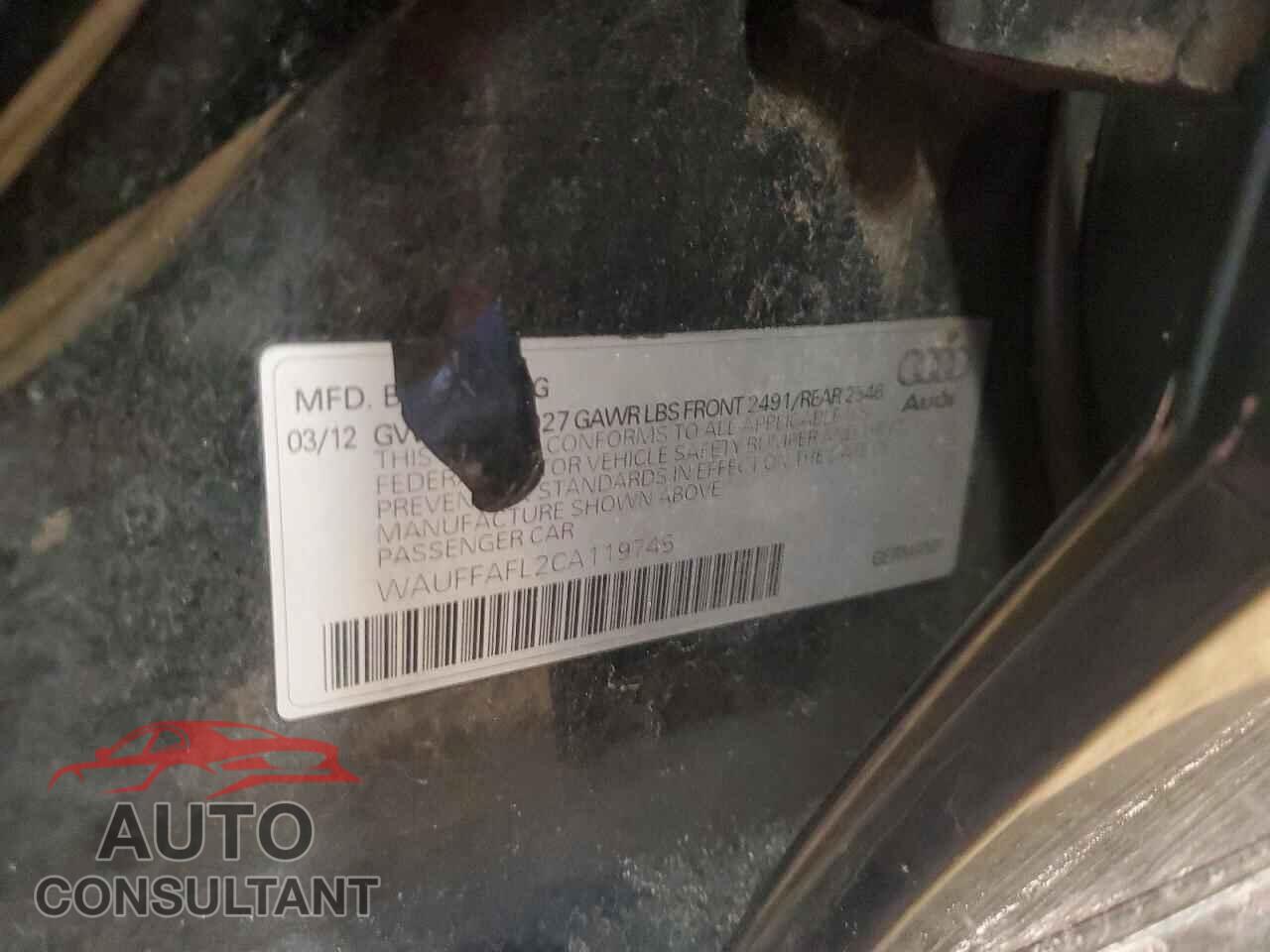 AUDI A4 2012 - WAUFFAFL2CA119745