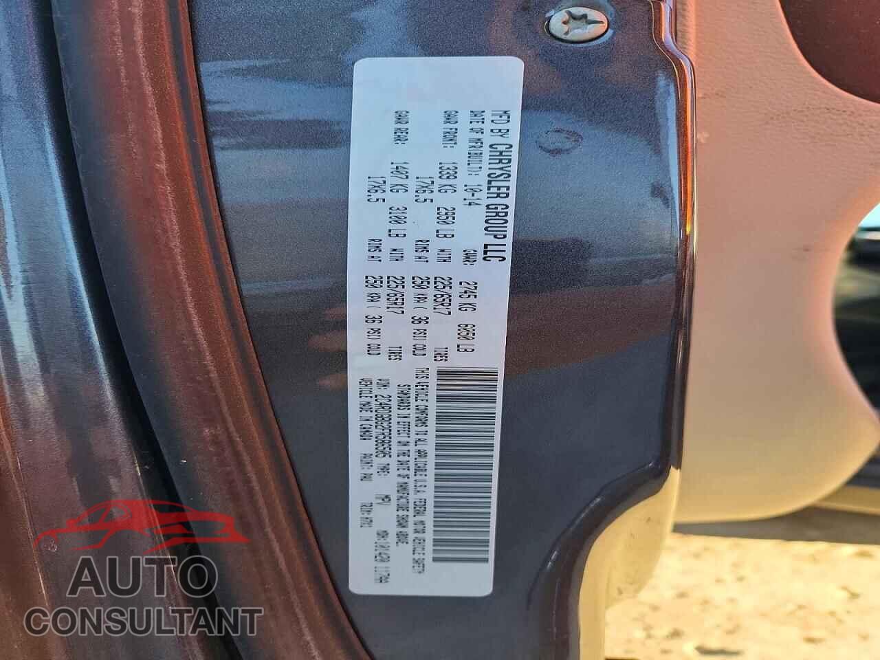 DODGE CARAVAN 2015 - 2C4RDGBG2FR586505