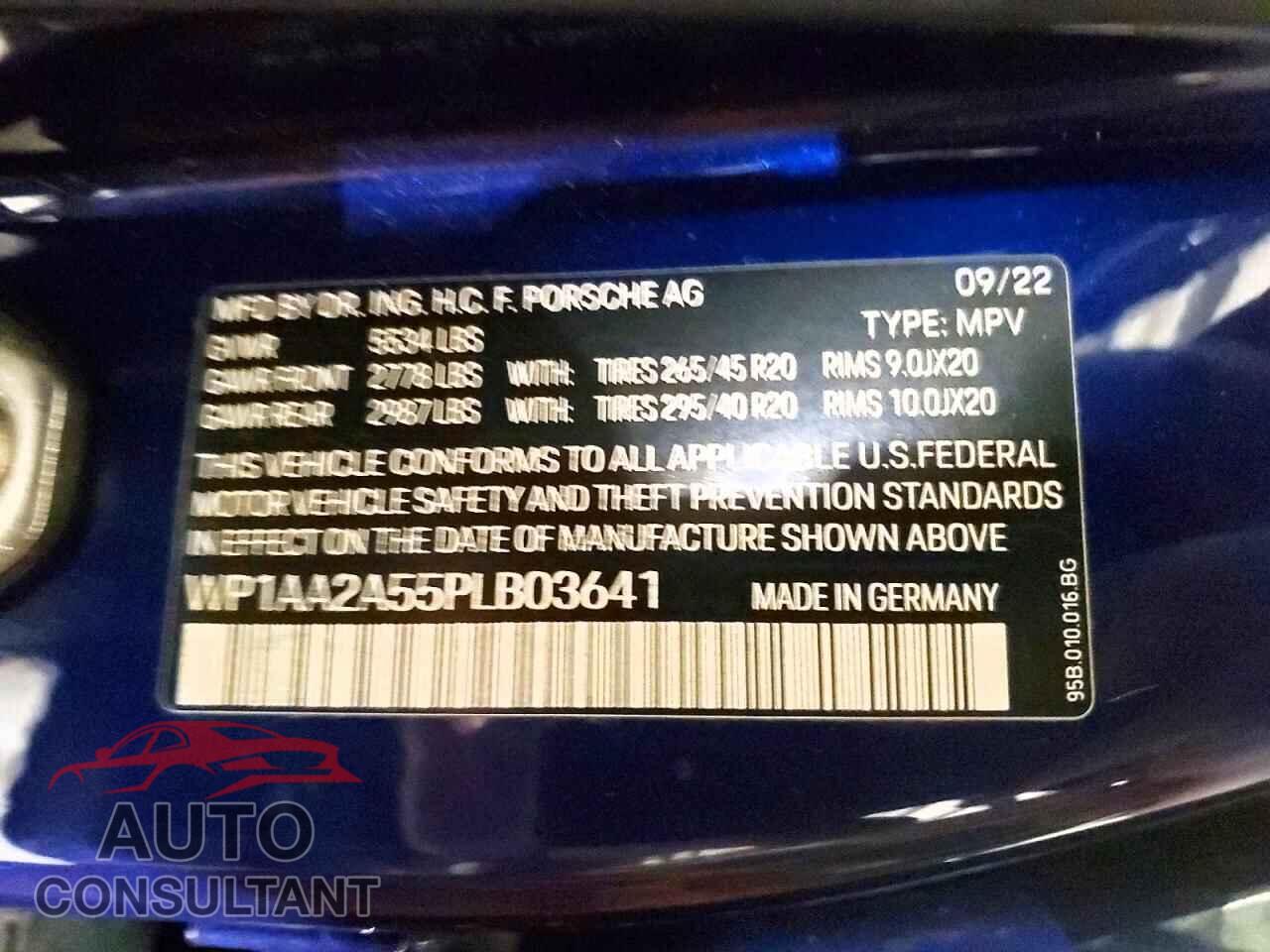 PORSCHE MACAN BASE 2023 - WP1AA2A55PLB03641