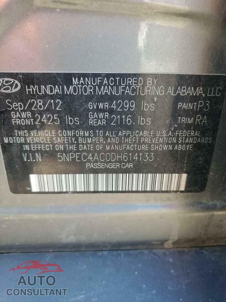 HYUNDAI SONATA 2013 - 5NPEC4AC0DH614133