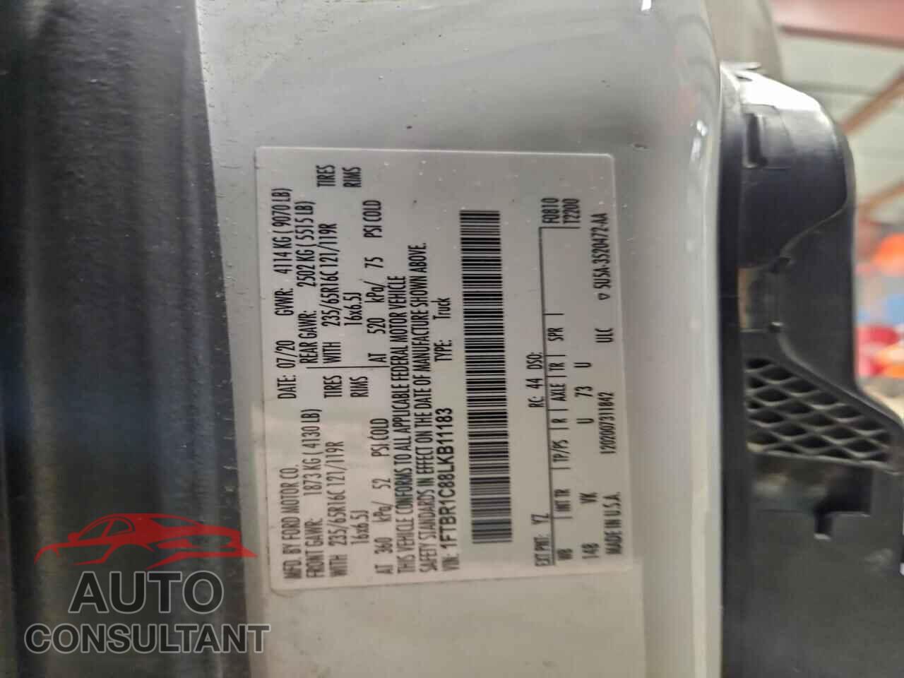 FORD TRANSIT 2020 - 1FTBR1C88LKB11183