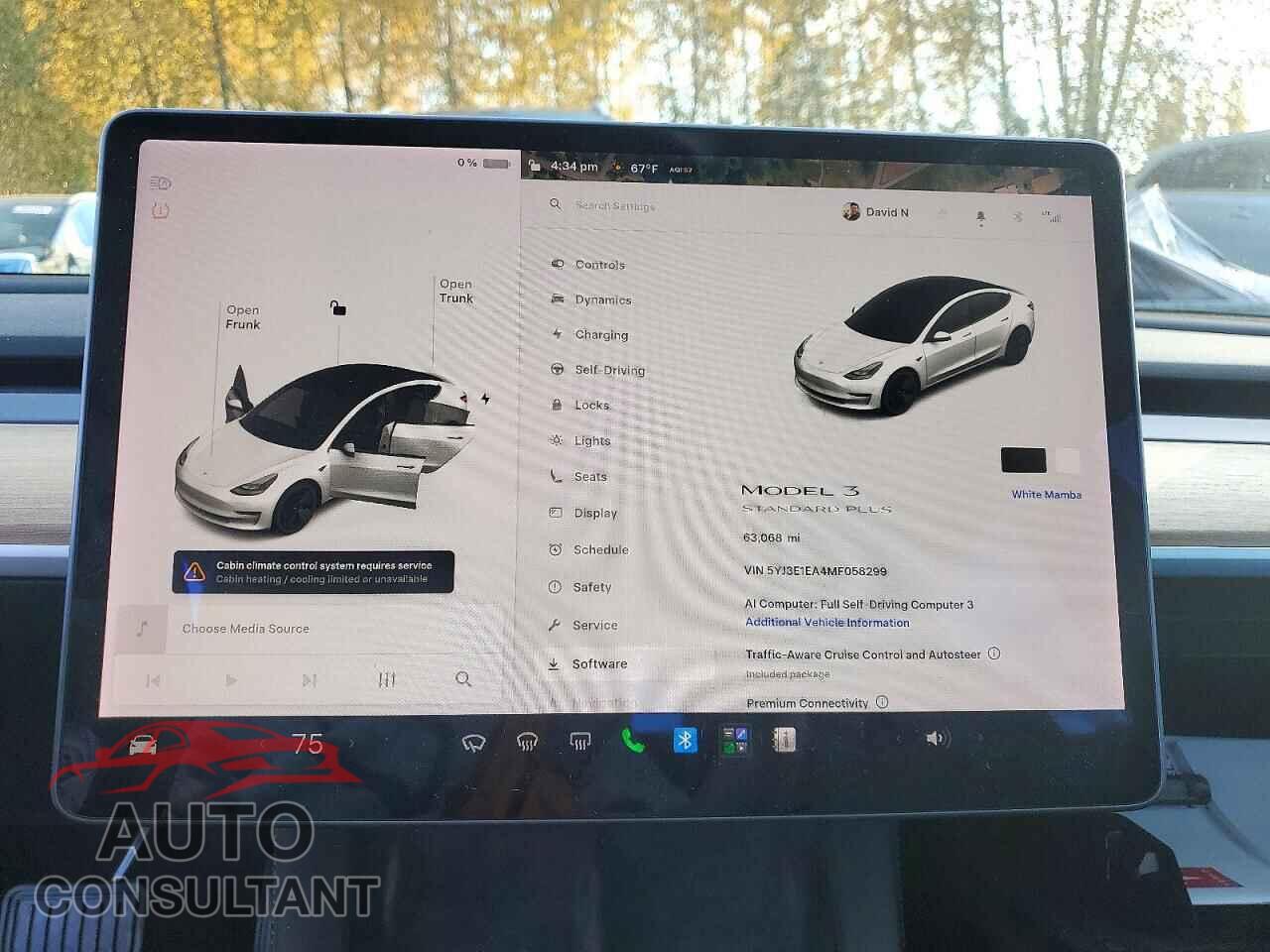 TESLA MODEL 3 2021 - 5YJ3E1EA4MF058299