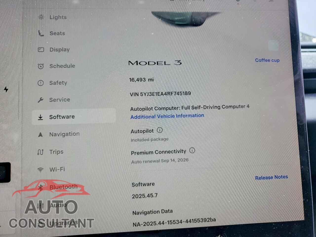 TESLA MODEL 3 2024 - 5YJ3E1EA4RF745189