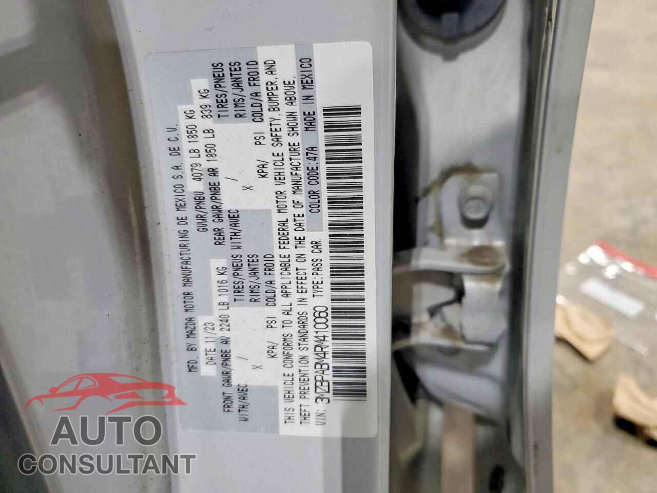 MAZDA 3 SELECT S 2024 - 3MZBPABM4RM410060