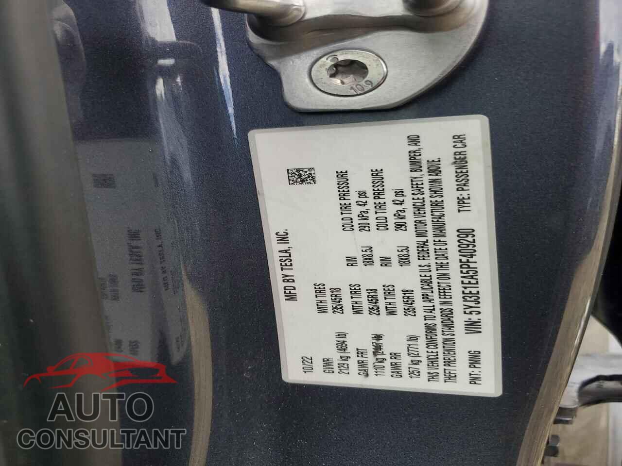 TESLA MODEL 3 2023 - 5YJ3E1EA5PF409290