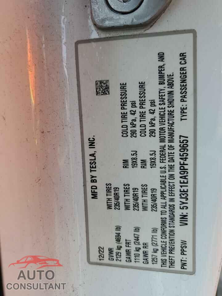 TESLA MODEL 3 2023 - 5YJ3E1EA9PF459657