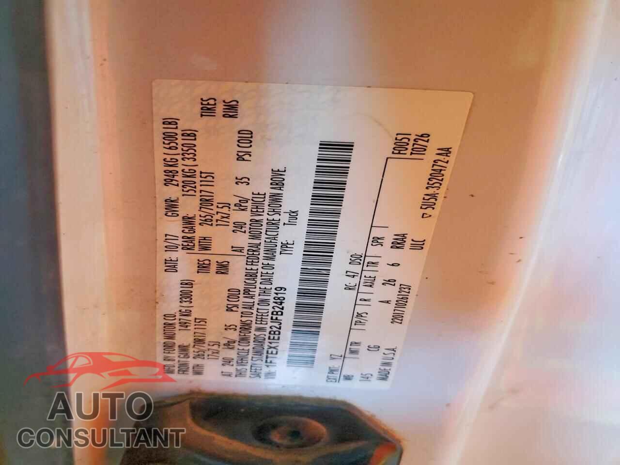 FORD F150 2018 - 1FTEX1EB2JFB24819