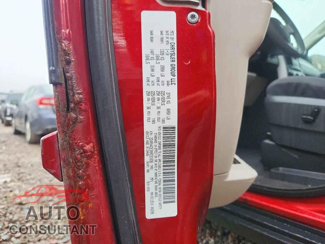 DODGE CARAVAN 2010 - 2D4RN4DE3AR231636