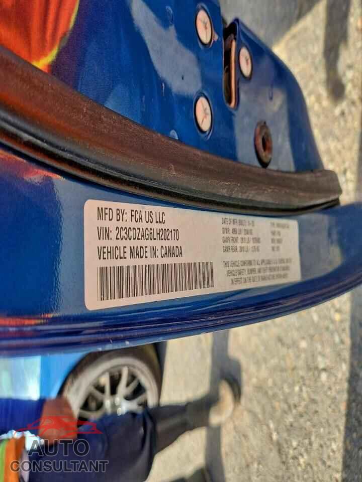 DODGE CHALLENGER 2020 - 2C3CDZAG6LH202170