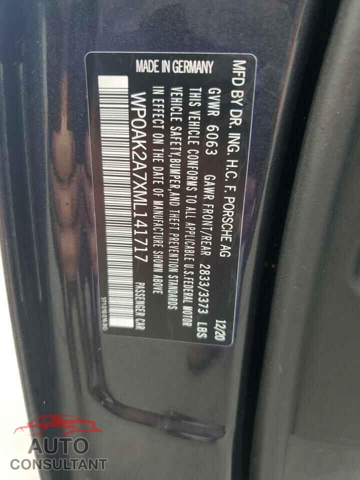 PORSCHE PANAMERA 2021 - WP0AK2A7XML141717