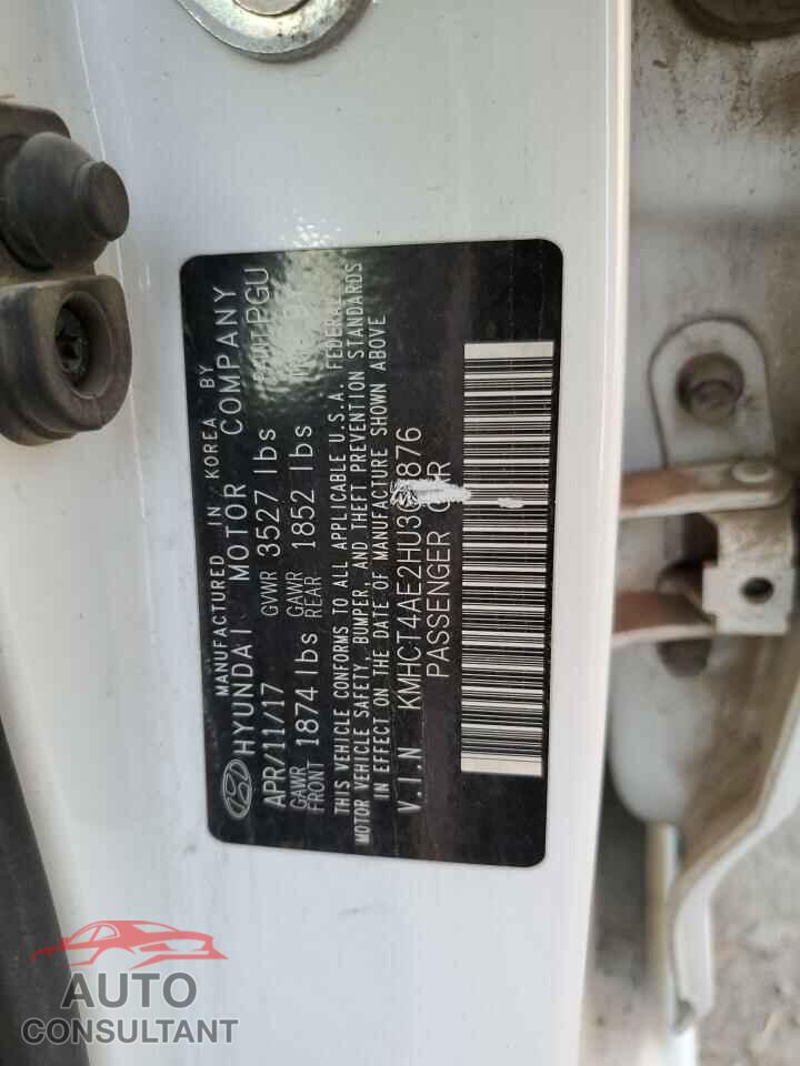 HYUNDAI ACCENT 2017 - KMHCT4AE2HU305876