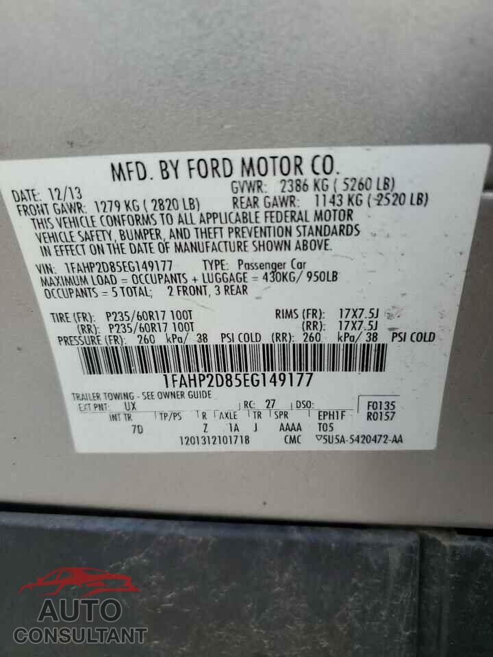 FORD TAURUS 2014 - 1FAHP2D85EG149177
