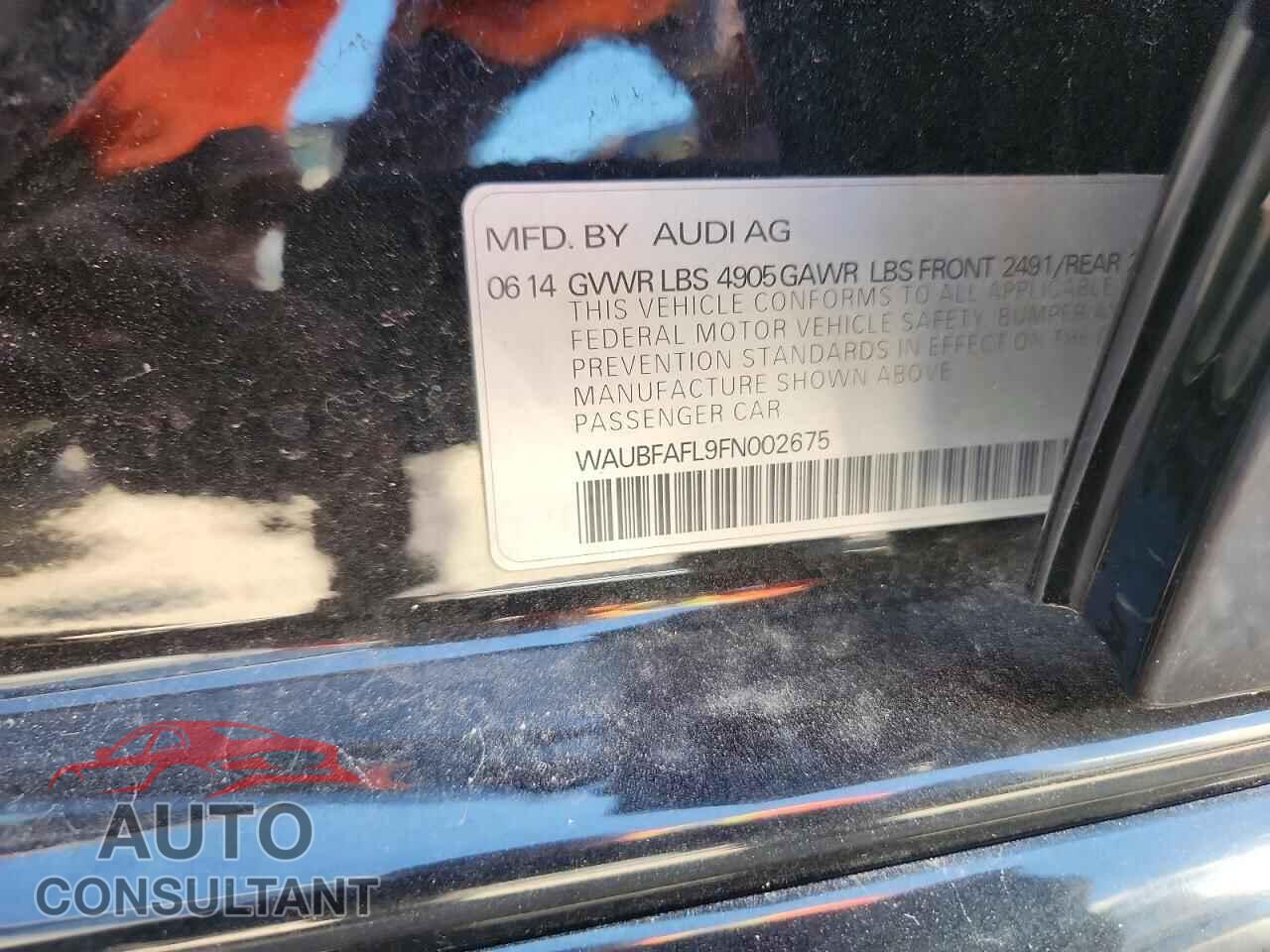 AUDI A4 2015 - WAUBFAFL9FN002675