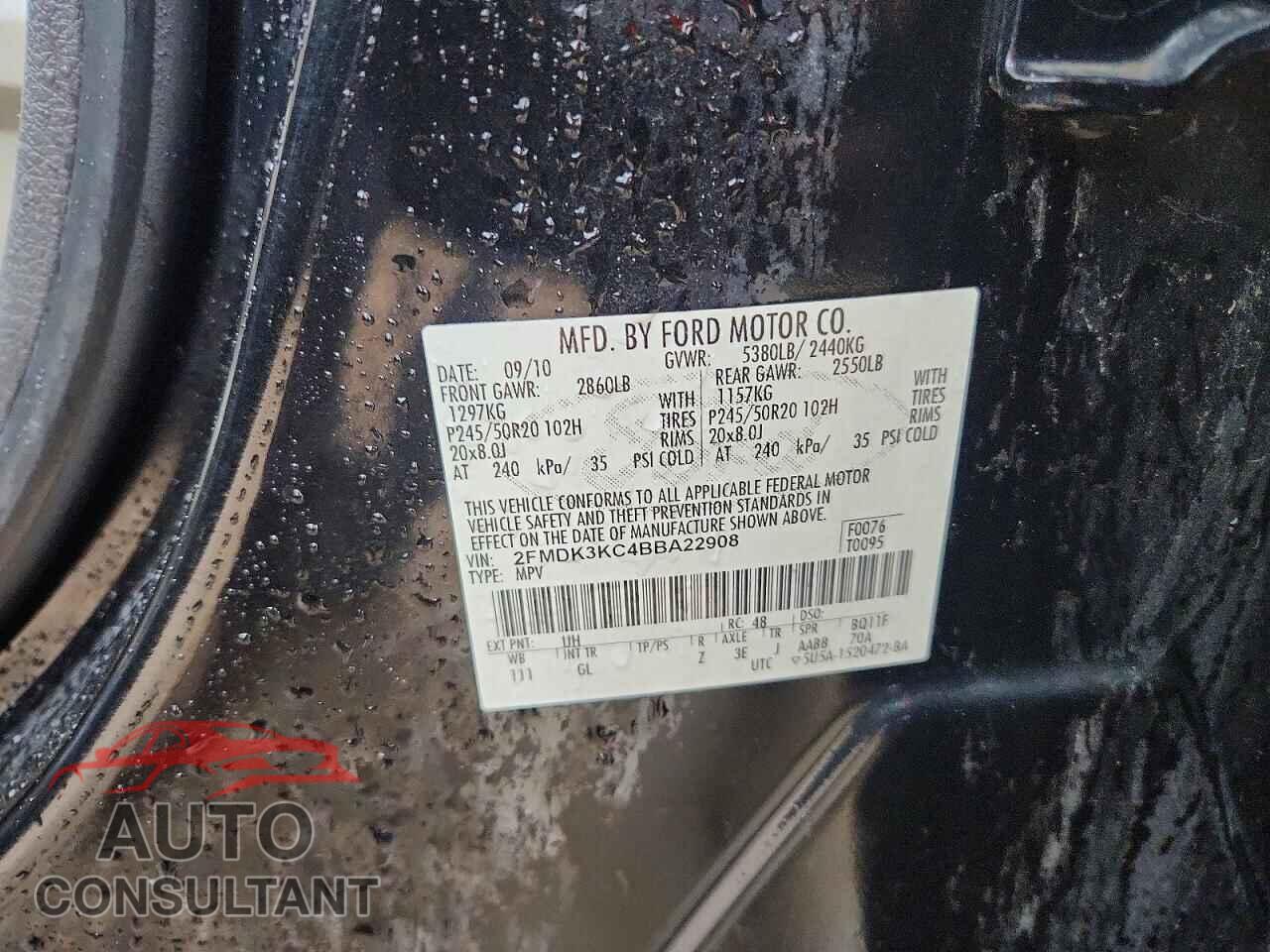 FORD EDGE 2011 - 2FMDK3KC4BBA22908