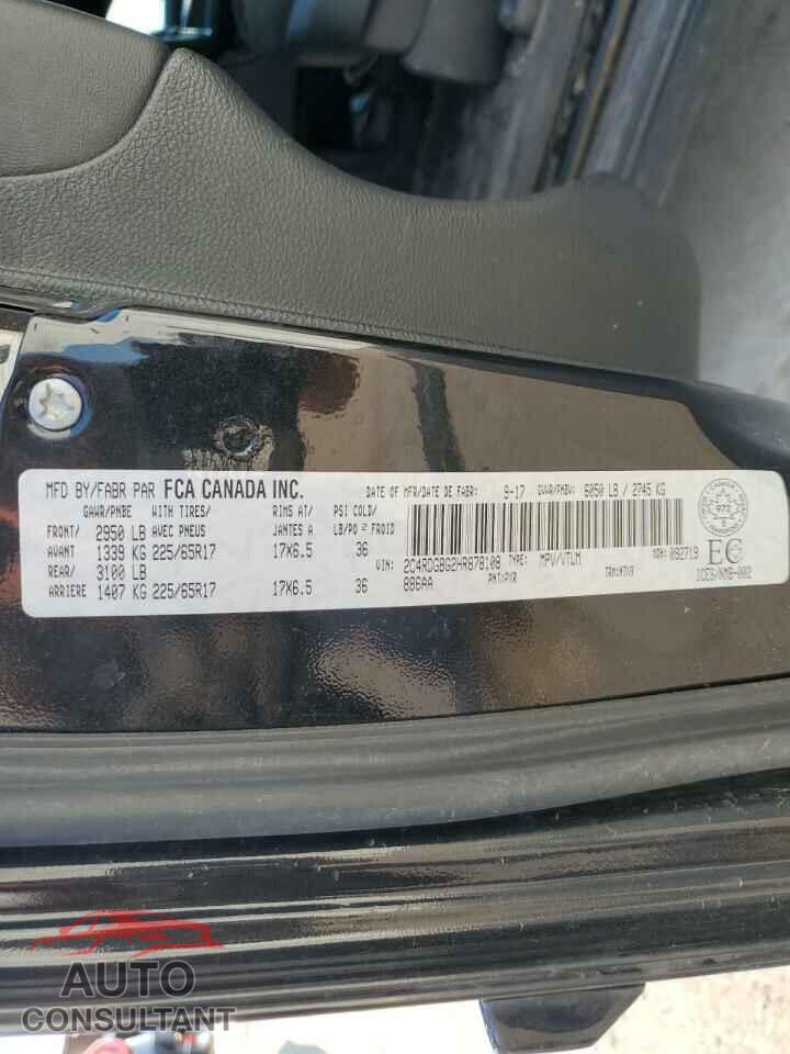 DODGE CARAVAN 2017 - 2C4RDGBG2HR878108
