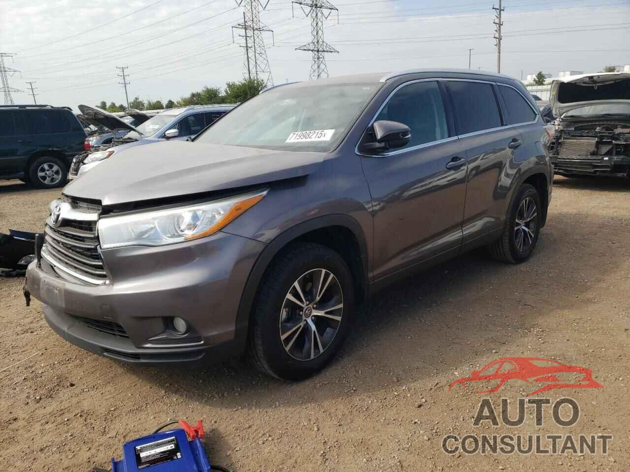 TOYOTA HIGHLANDER 2016 - 5TDJKRFH6GS311990