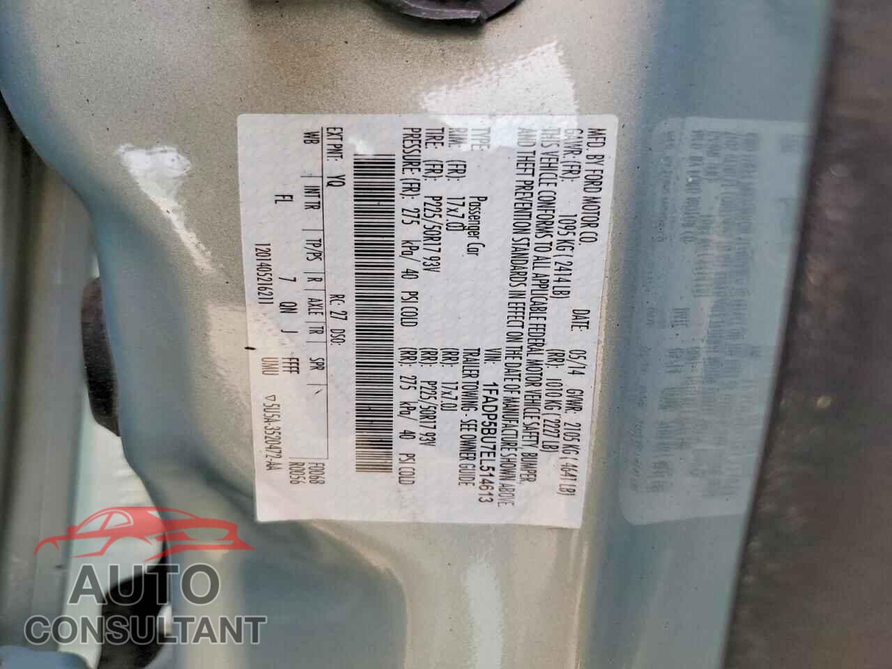 FORD CMAX 2014 - 1FADP5BU7EL514613