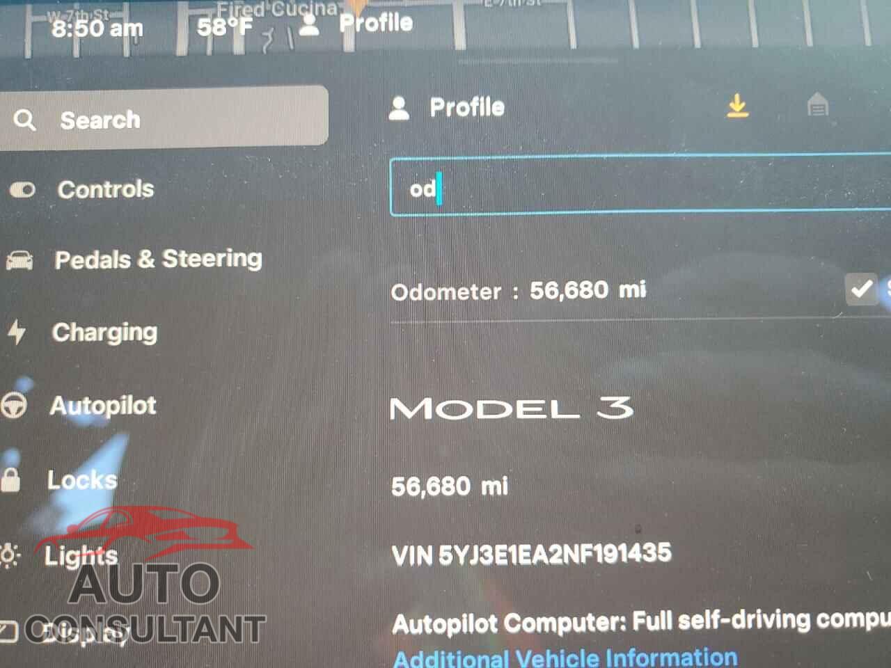 TESLA MODEL 3 2022 - 5YJ3E1EA2NF191435