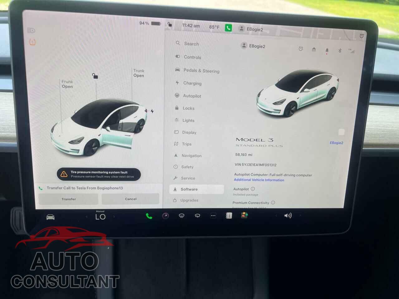 TESLA MODEL 3 2021 - 5YJ3E1EA1MF051312