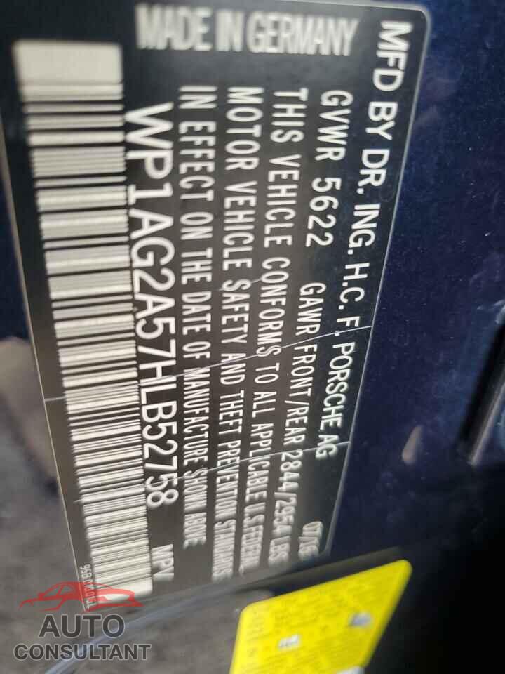 PORSCHE MACAN 2017 - WP1AG2A57HLB52758