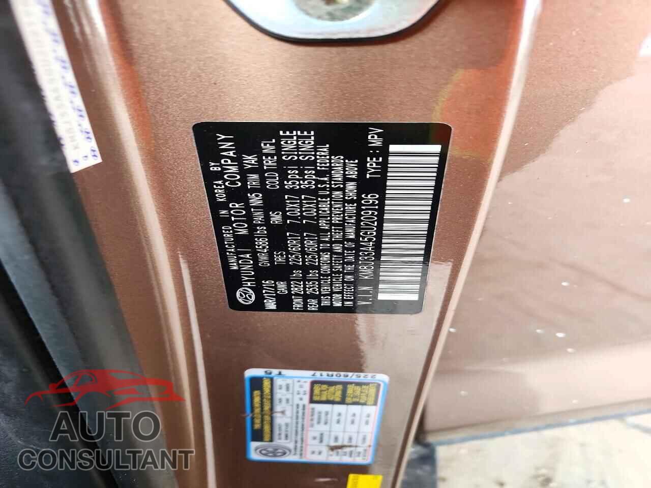 HYUNDAI TUCSON 2016 - KM8J33A45GU209196
