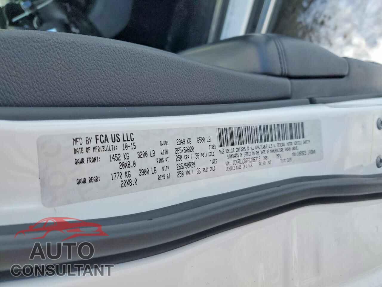 DODGE DURANGO 2015 - 1C4RDJDG0FC186719