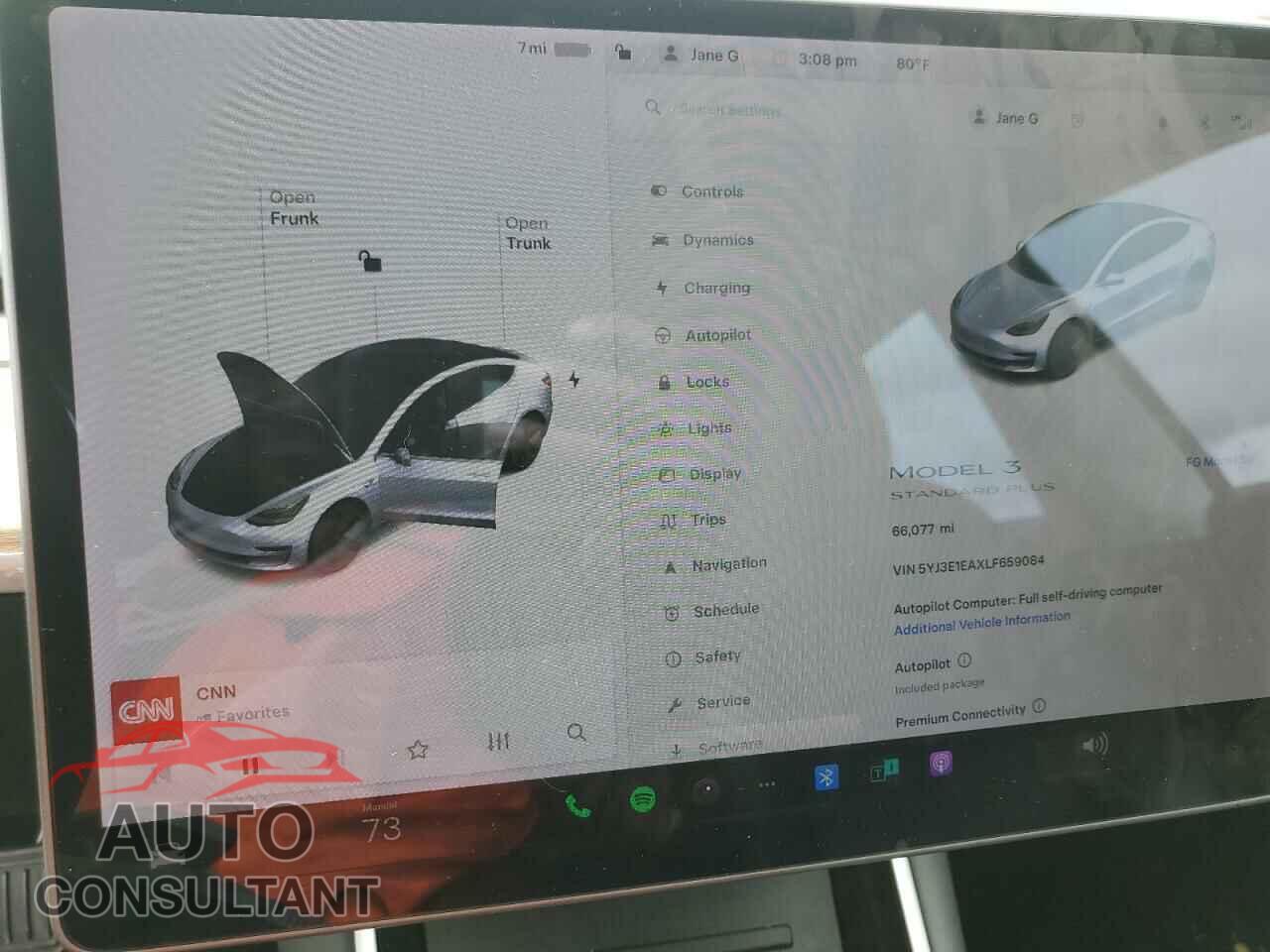 TESLA MODEL 3 2020 - 5YJ3E1EAXLF659084