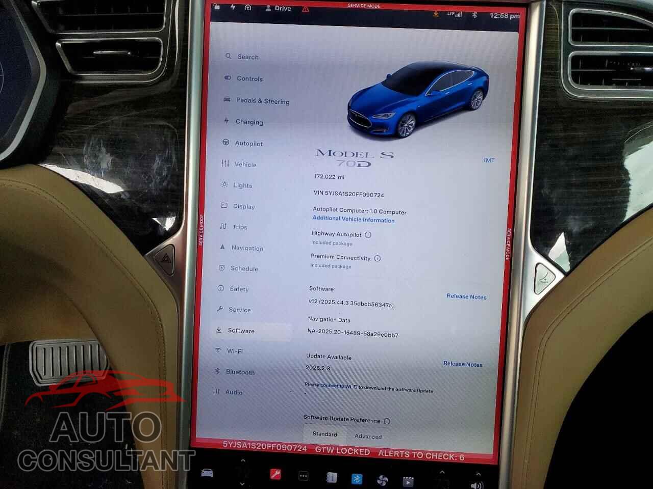 TESLA MODEL S 2015 - 5YJSA1S20FF090724