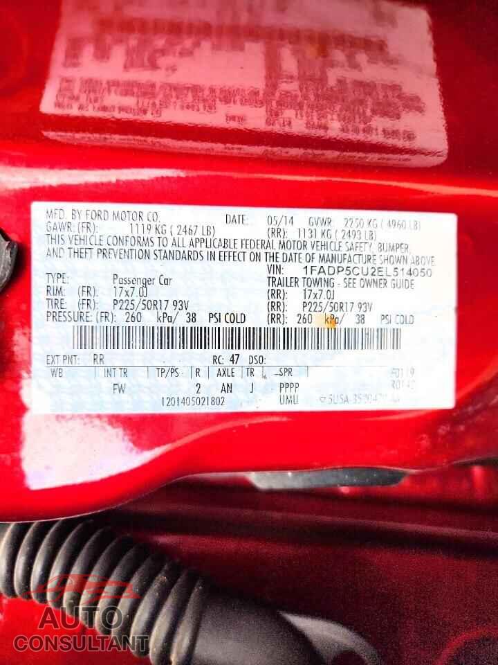 FORD CMAX 2014 - 1FADP5CU2EL514050