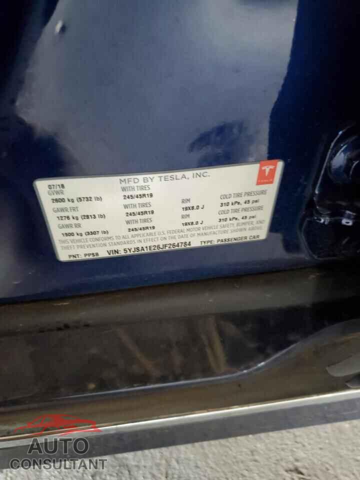 TESLA MODEL S 2018 - 5YJSA1E26JF264784