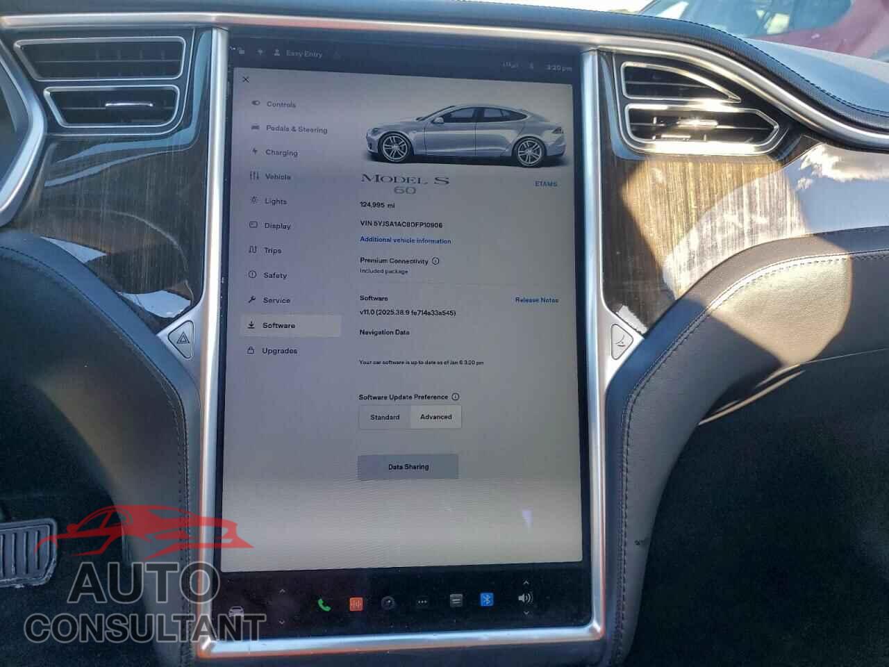 TESLA MODEL S 2013 - 5YJSA1AC8DFP10906