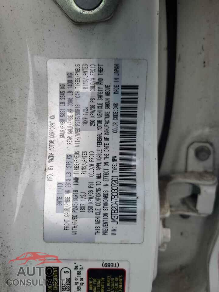 MAZDA CX-9 2011 - JM3TB2CA7B0307201