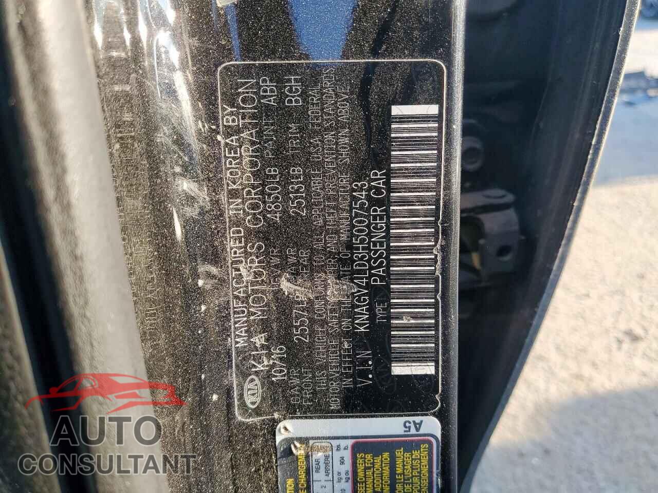 KIA OPTIMA 2017 - KNAGV4LD3H5007543