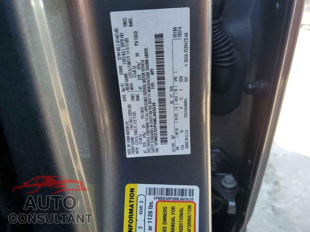 FORD BRONCO 2021 - 1FMEE5DP6MLA65639