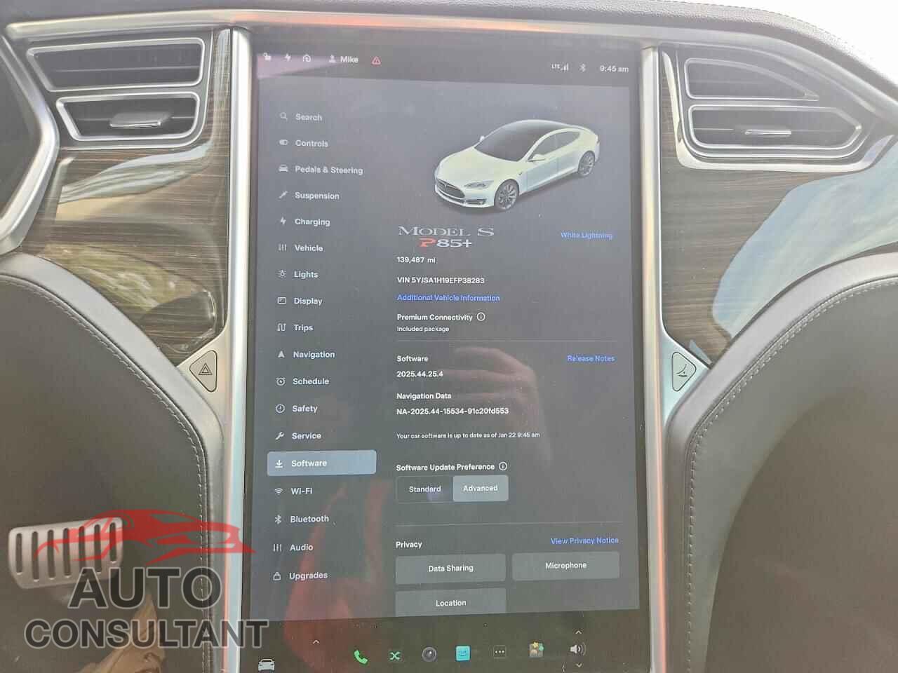 TESLA MODEL S 2014 - 5YJSA1H19EFP38283