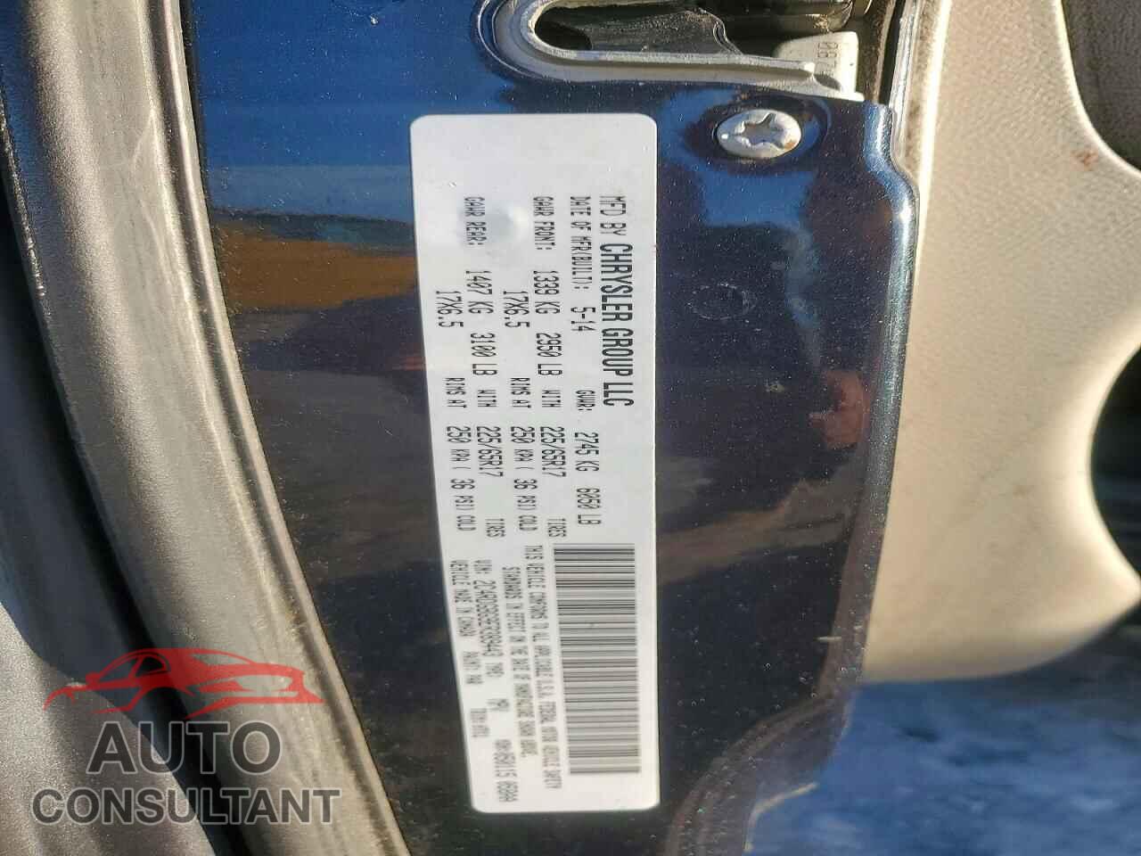 DODGE CARAVAN 2014 - 2C4RDGBG9ER389443