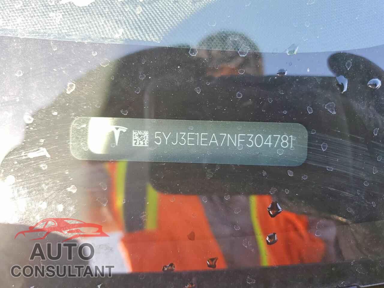 TESLA MODEL 3 2022 - 5YJ3E1EA7NF304781