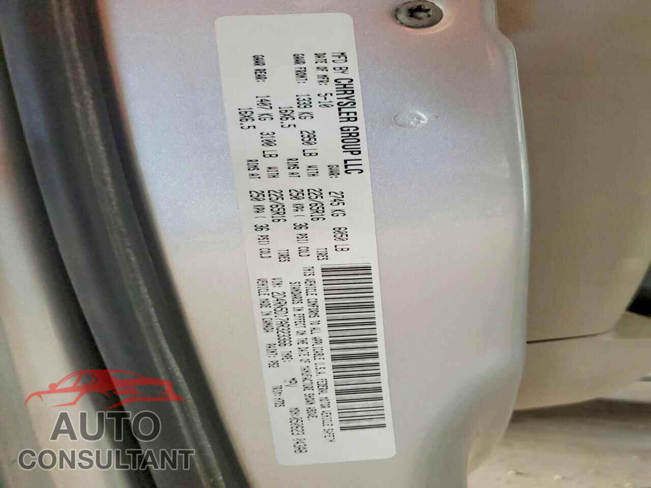 DODGE CARAVAN 2010 - 2D4RN5D17AR323366