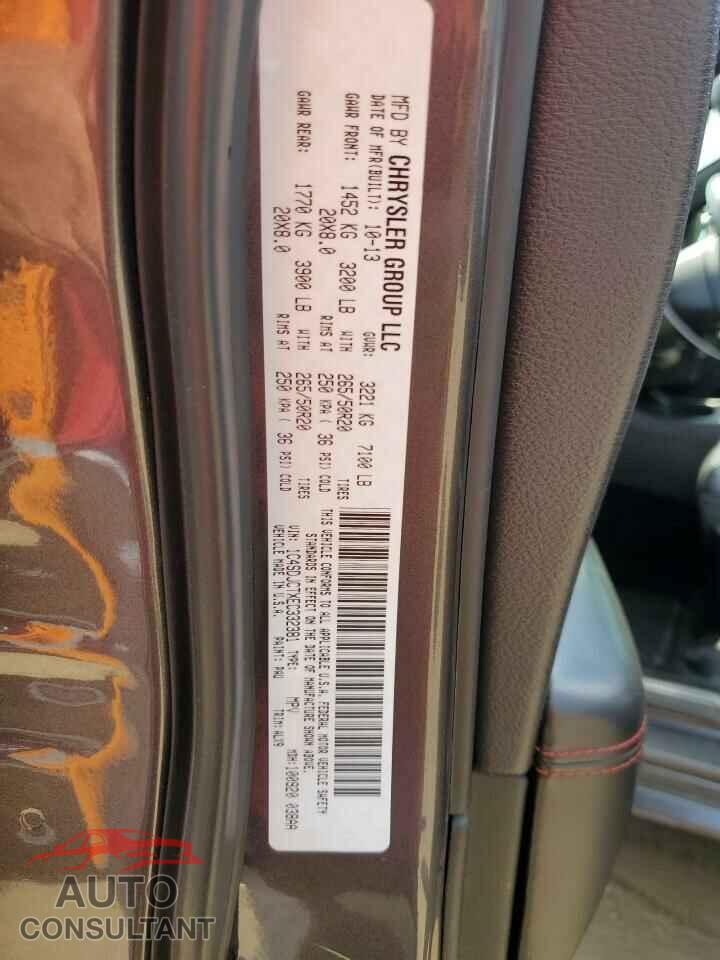 DODGE DURANGO 2014 - 1C4SDJCTXEC332381