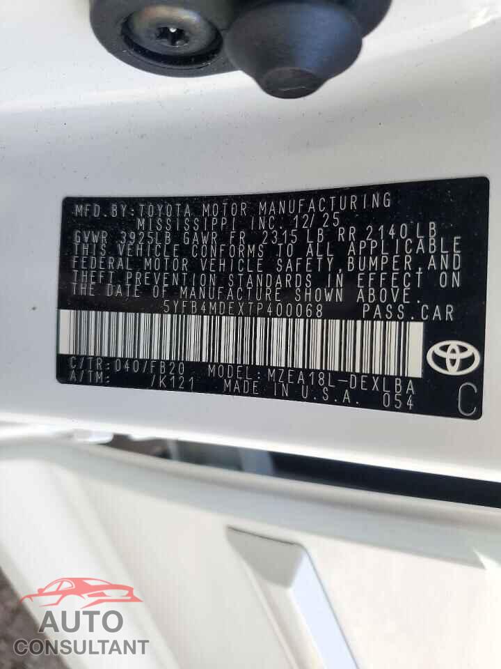 TOYOTA COROLLA 2026 - 5YFB4MDEXTP400068
