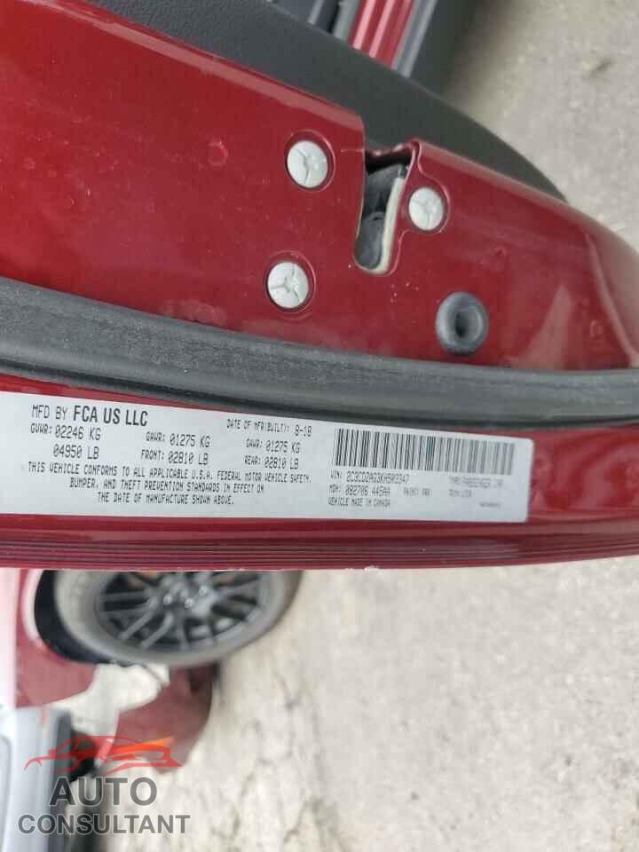 DODGE CHALLENGER 2019 - 2C3CDZAG3KH503347