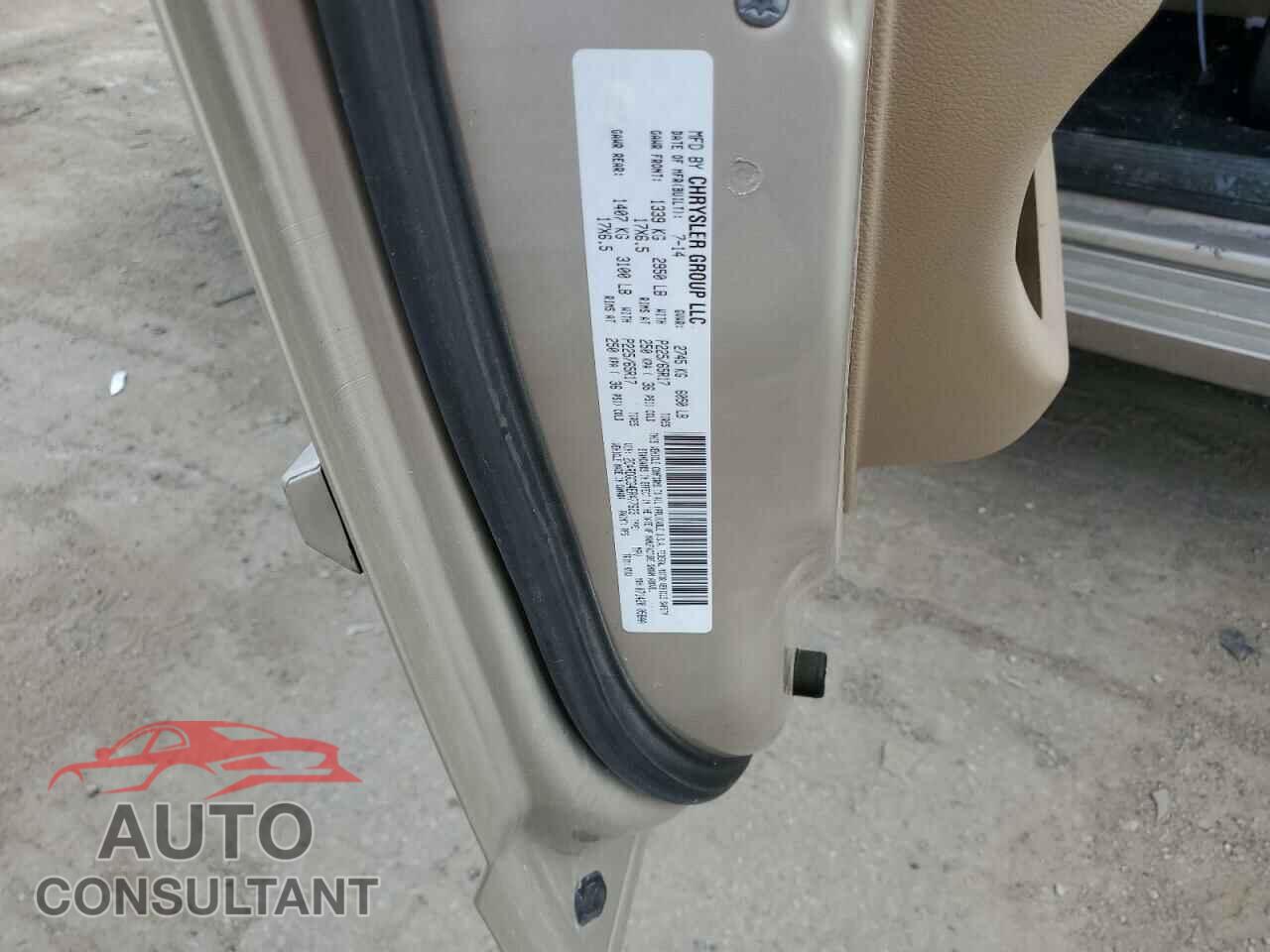DODGE CARAVAN 2014 - 2C4RDGCG4ER477623