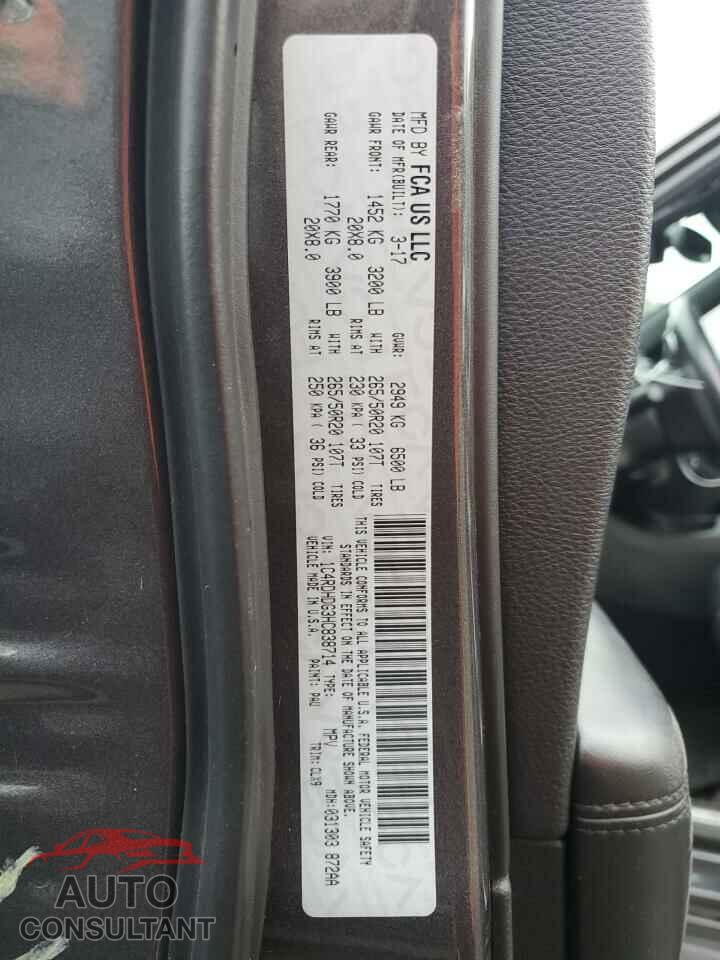 DODGE DURANGO 2017 - 1C4RDHDG3HC838714