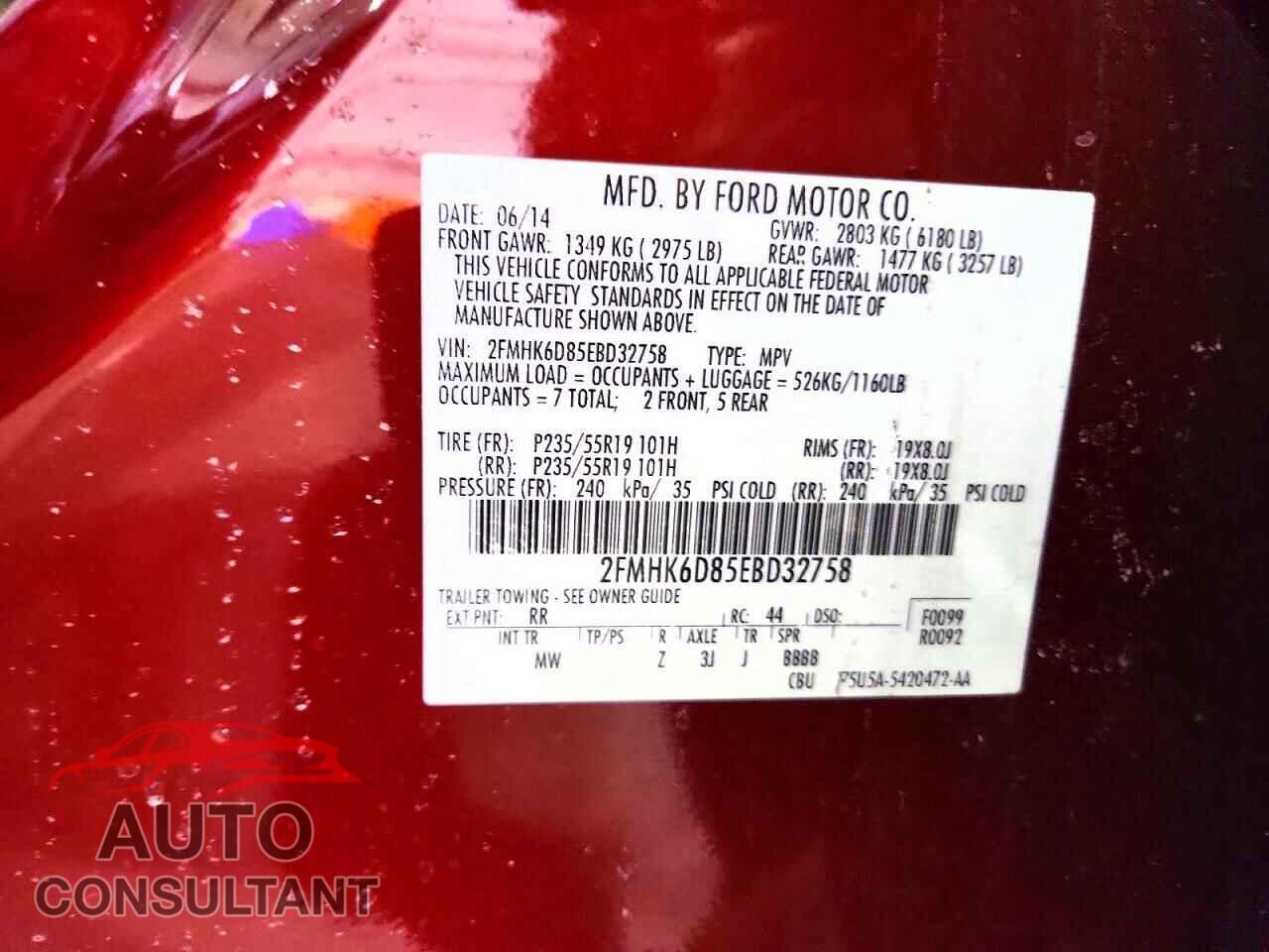FORD FLEX 2014 - 2FMHK6D85EBD32758