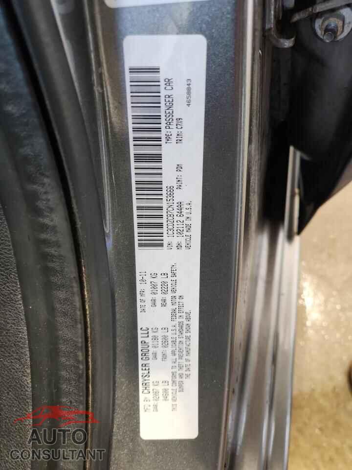 DODGE AVENGER 2012 - 1C3CDZCB7CN153666